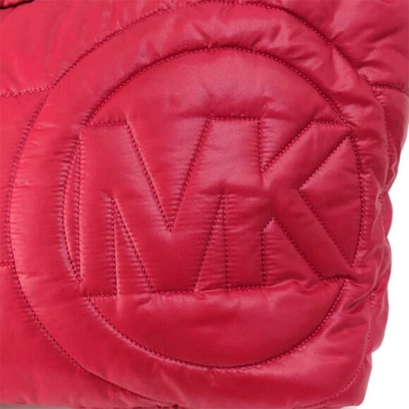 S Michael Kors Rae Berry Red Nylon Extra Large Tote Purse 35F1U5RT3C Bag NWT$368 - Picture 8 of 11